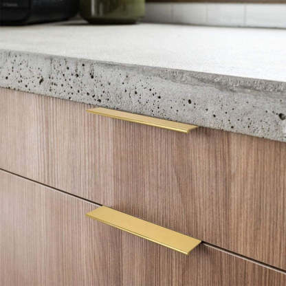 Black Kitchen Cabinet Finger Edge Drawer Pulls -Homdiy