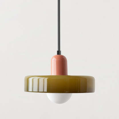 Modern Bauhaus Stained Glass Rod Pendant Light -Homdiy