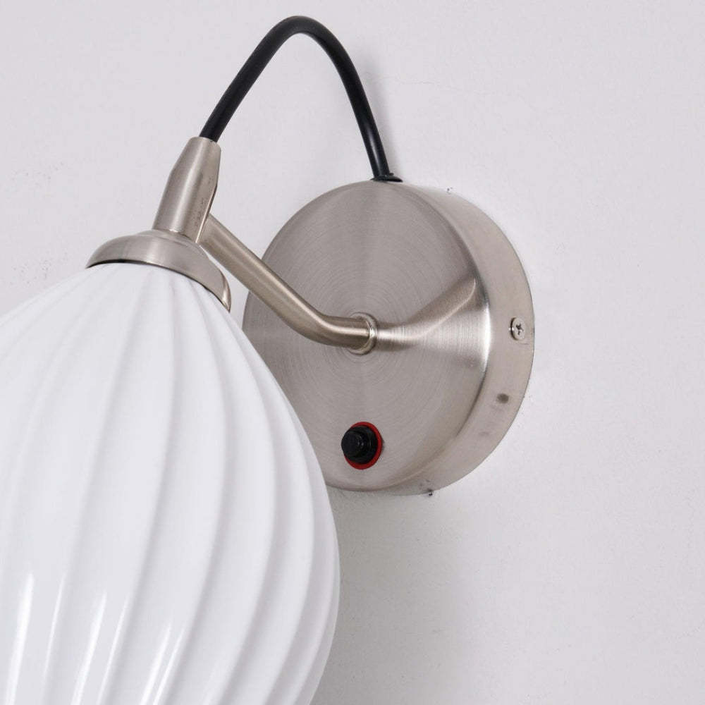 Modern Ceramic Ribbed Wall Light -Homdiy