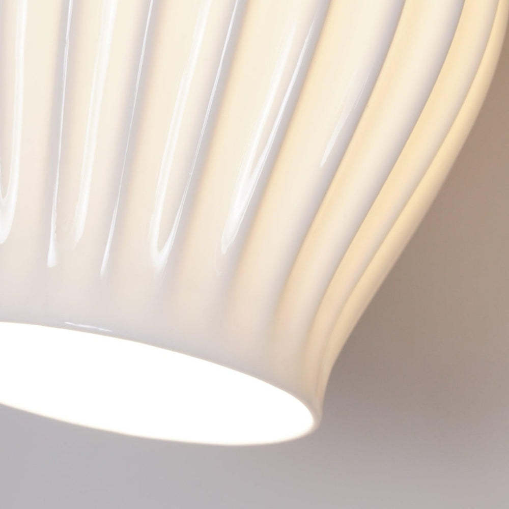 Modern Ceramic Ribbed Wall Light -Homdiy