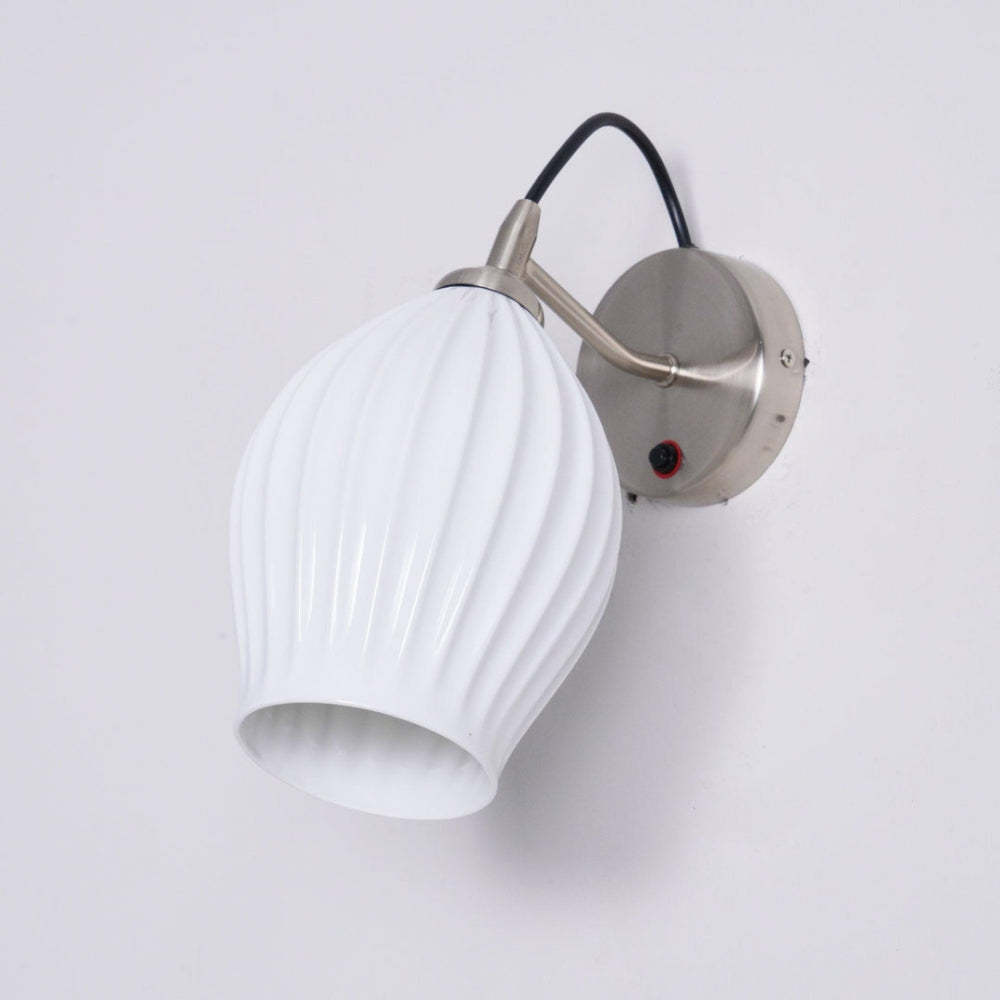 Modern Ceramic Ribbed Wall Light -Homdiy
