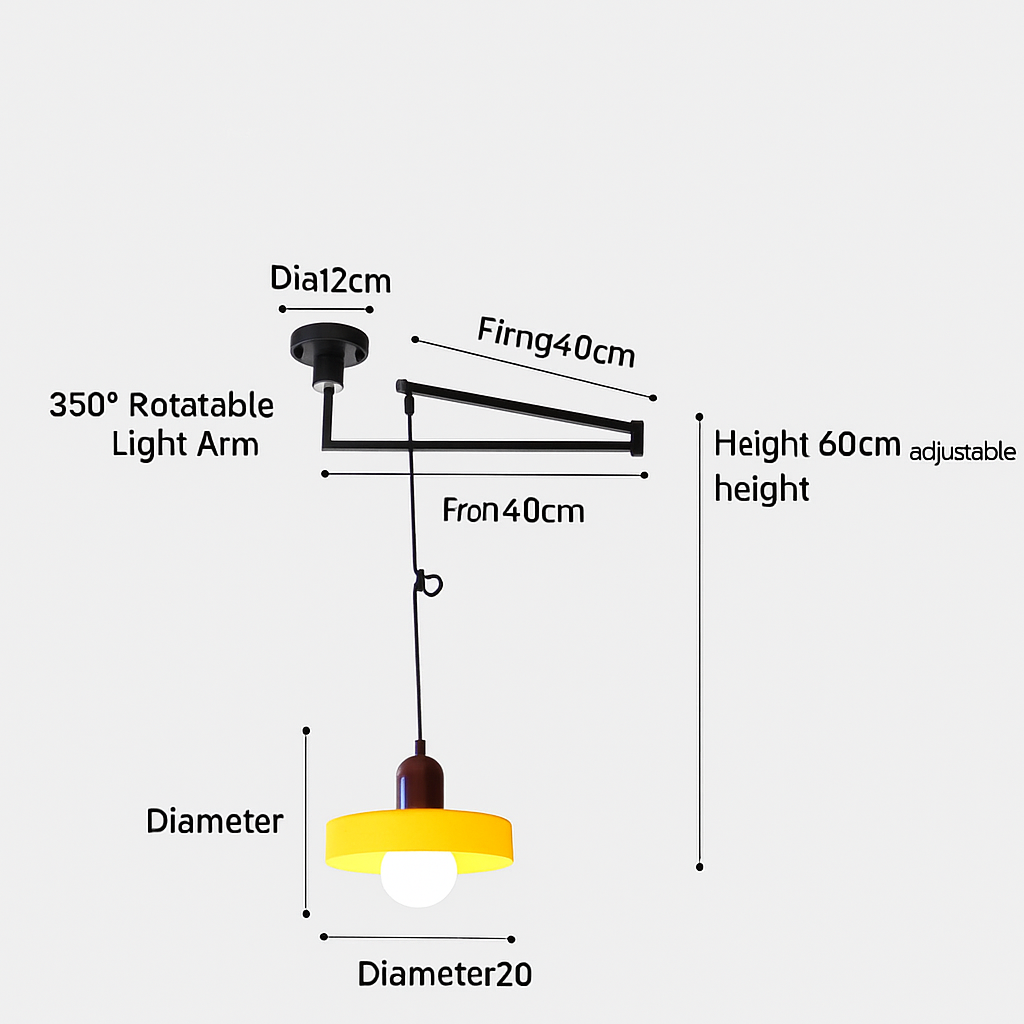 Bauhaus Stained Glass  Lever Style Pendant Light