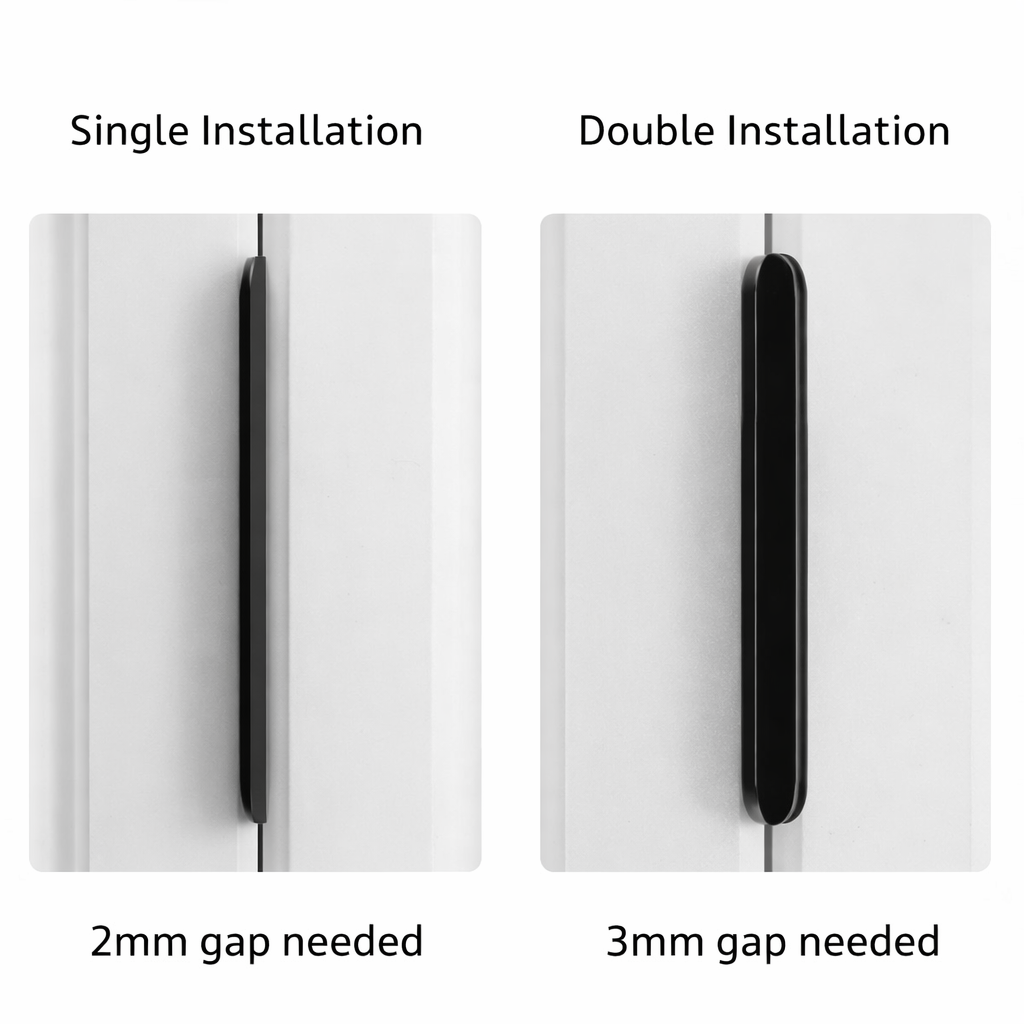 Modern Invisible Metal Cabinet Edge Pulls for Kitchen Drawers