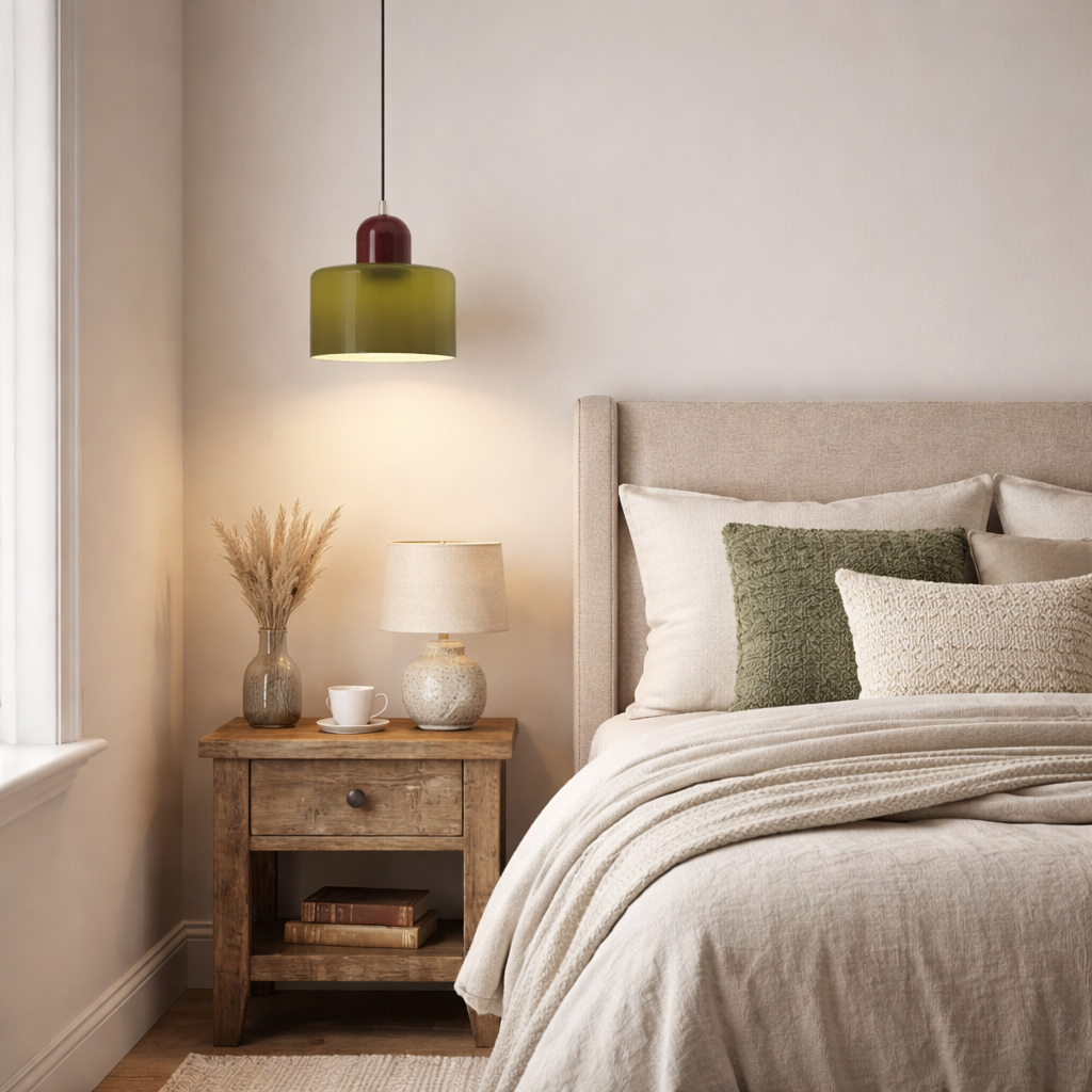 Bauhaus Pendant Light | Plug-in Hanging Lights | Glass Pendant Lamps