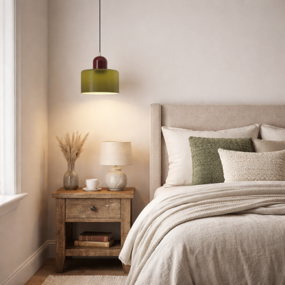 Bauhaus Pendant Light | Plug-in Hanging Lights | Glass Pendant Lamps