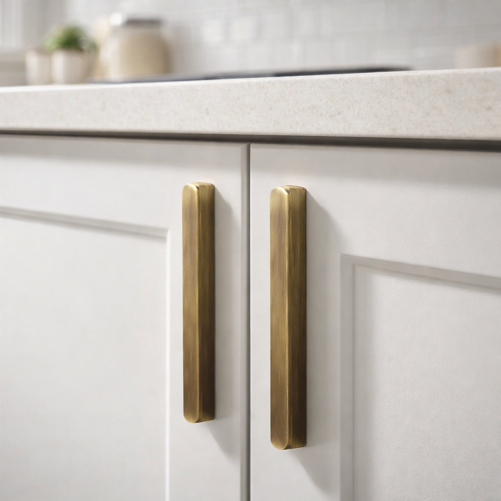 Vintage Bronze Brass Kitchen Drawer Pulls