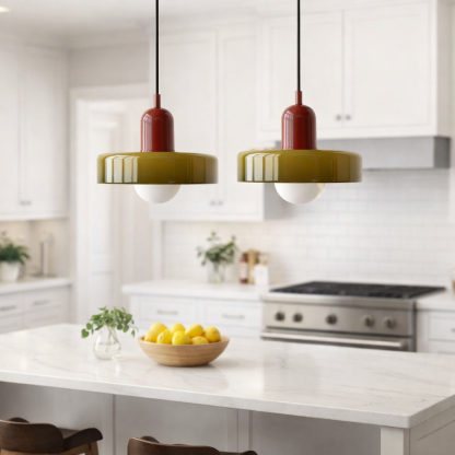 Bauhaus Stained Glass Pendant Light