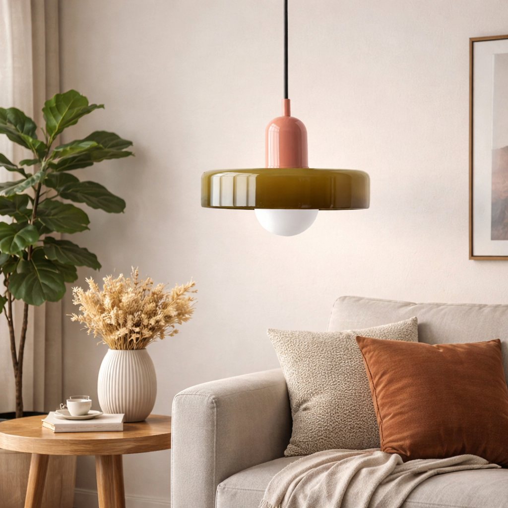 Colorful Bauhaus Glass Pendant Light