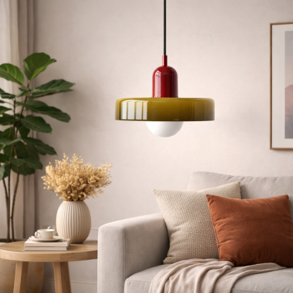 Colorful Bauhaus Glass Pendant Light