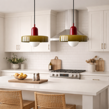 Colorful Bauhaus Glass Pendant Light