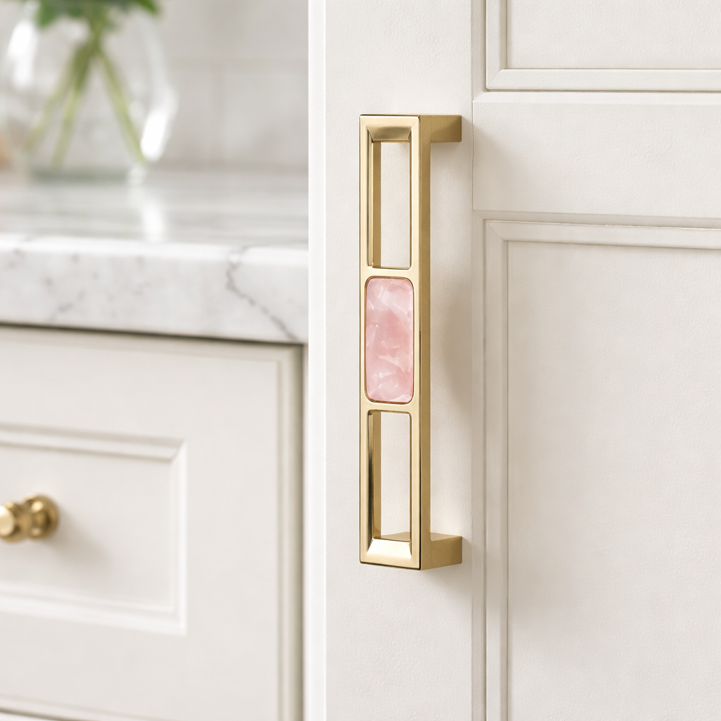 Luxury Unique Colorful Marble Shell Cabinet Handles for Children’s Room