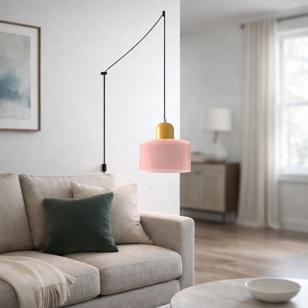 Bauhaus Plug-in Small Glass Pendant Light