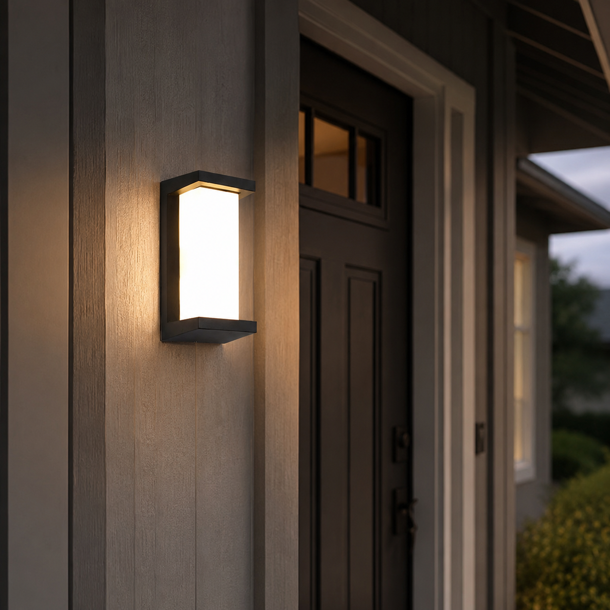 Simple Black & White Outdoor Wall Lamp
