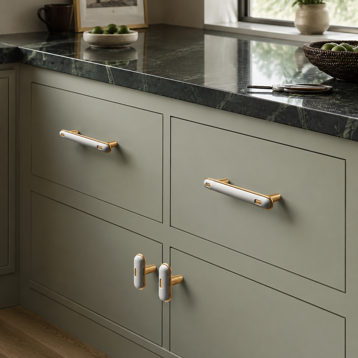 Elegant Luxury French Style White Drawer Pulls Hardware