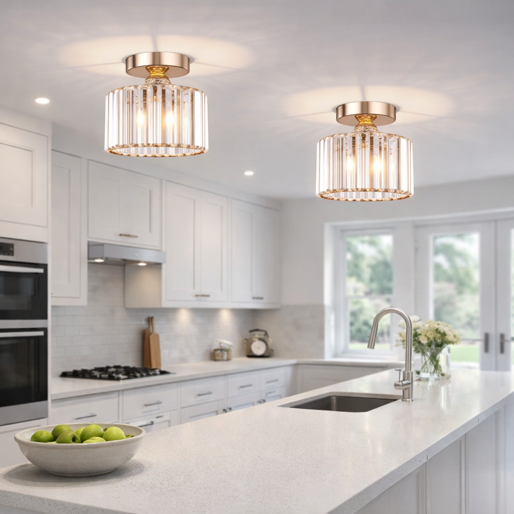 Elegant Modern Crystal Ceiling Lights for Bedroom Decor
