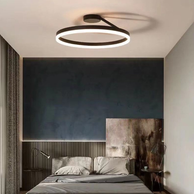 Circle Minimalist Metal LED Living Room Ceiling Light