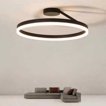 Circle Minimalist Metal LED Living Room Ceiling Light