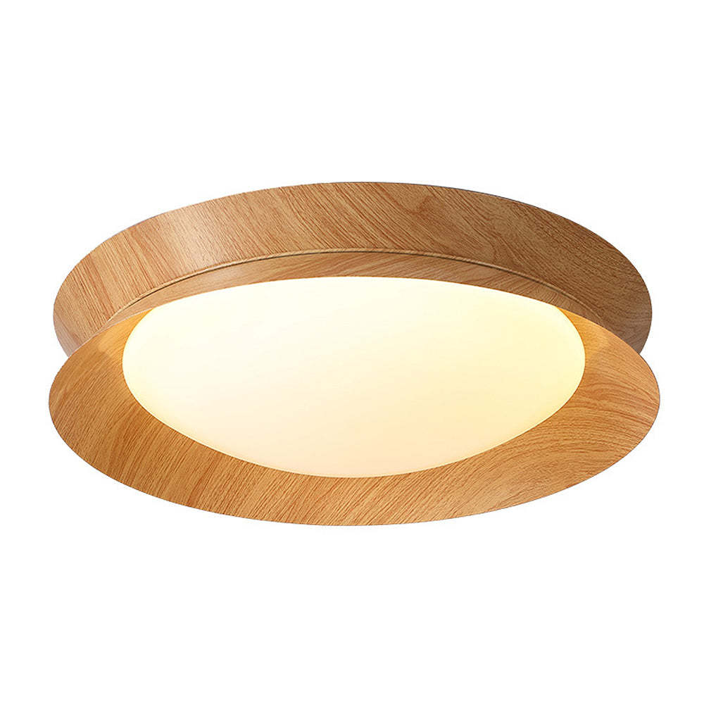Modern Wood Grain Round Ceiling Light -Homdiy