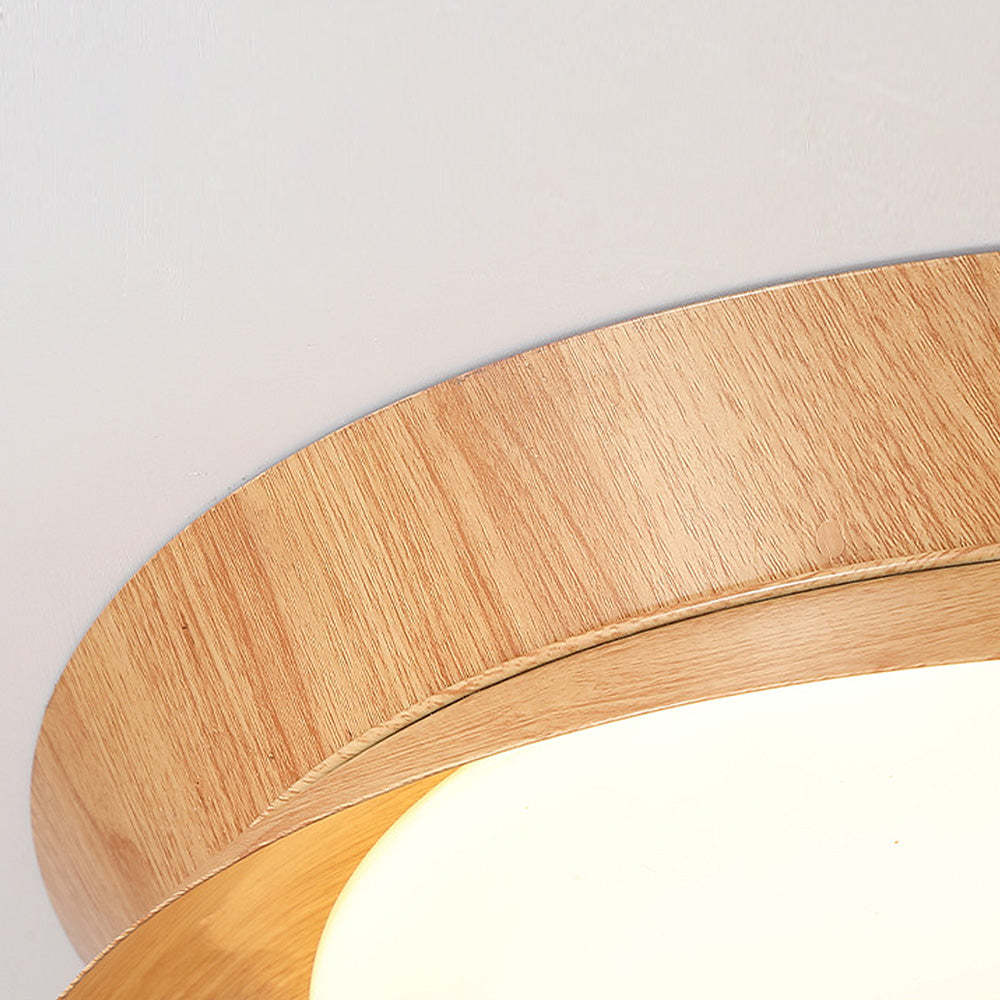 Modern Wood Grain Round Ceiling Light -Homdiy