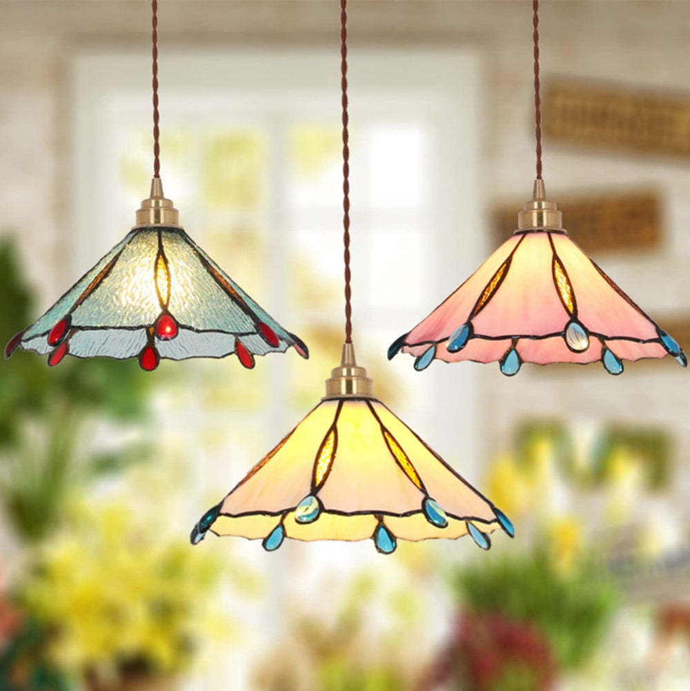 Retro Stained Glass Tiffany Pendant Light -Homdiy