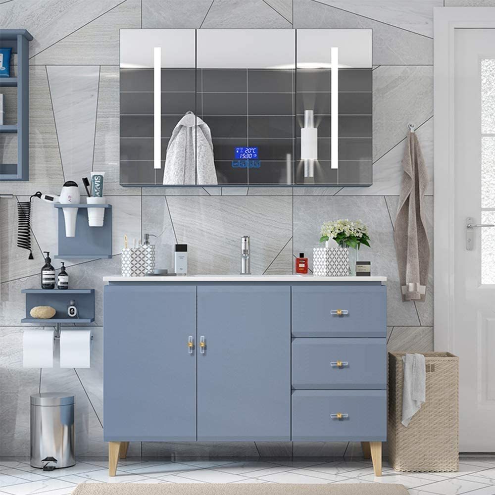 Clear Acrylic Solid Brass Base Drawer Pulls Cabinet Handles -Homdiy