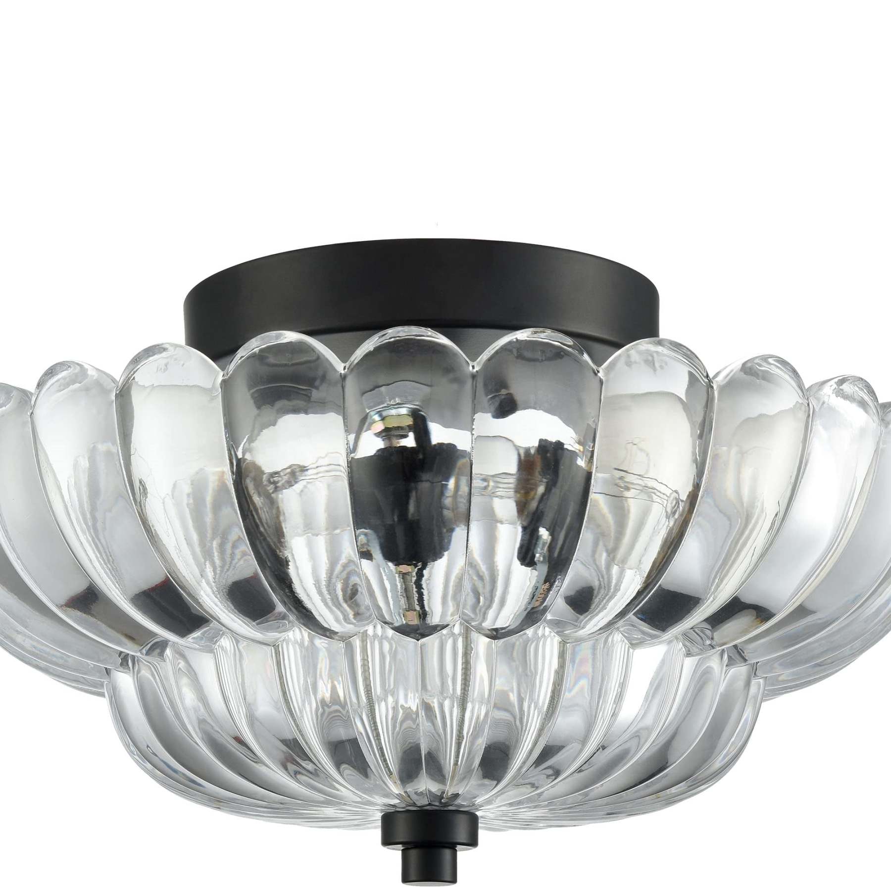 Semi Flush Mount Ceiling Lights Umbrella Shape Glass Lamp -Homdiy