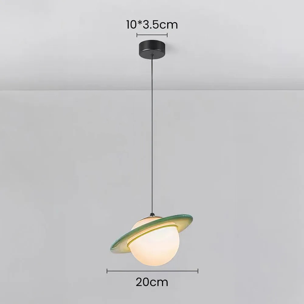 Colorful Plug-in Small Planet Bedroom Pendant Light