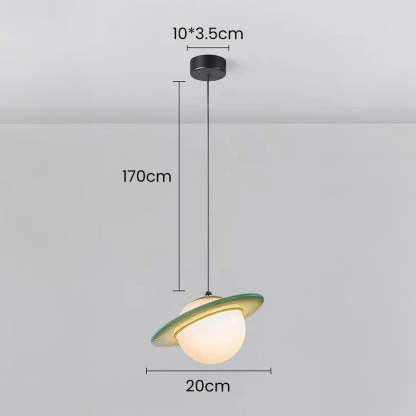 Colorful Small Planet Glass Pendant Light -Homdiy