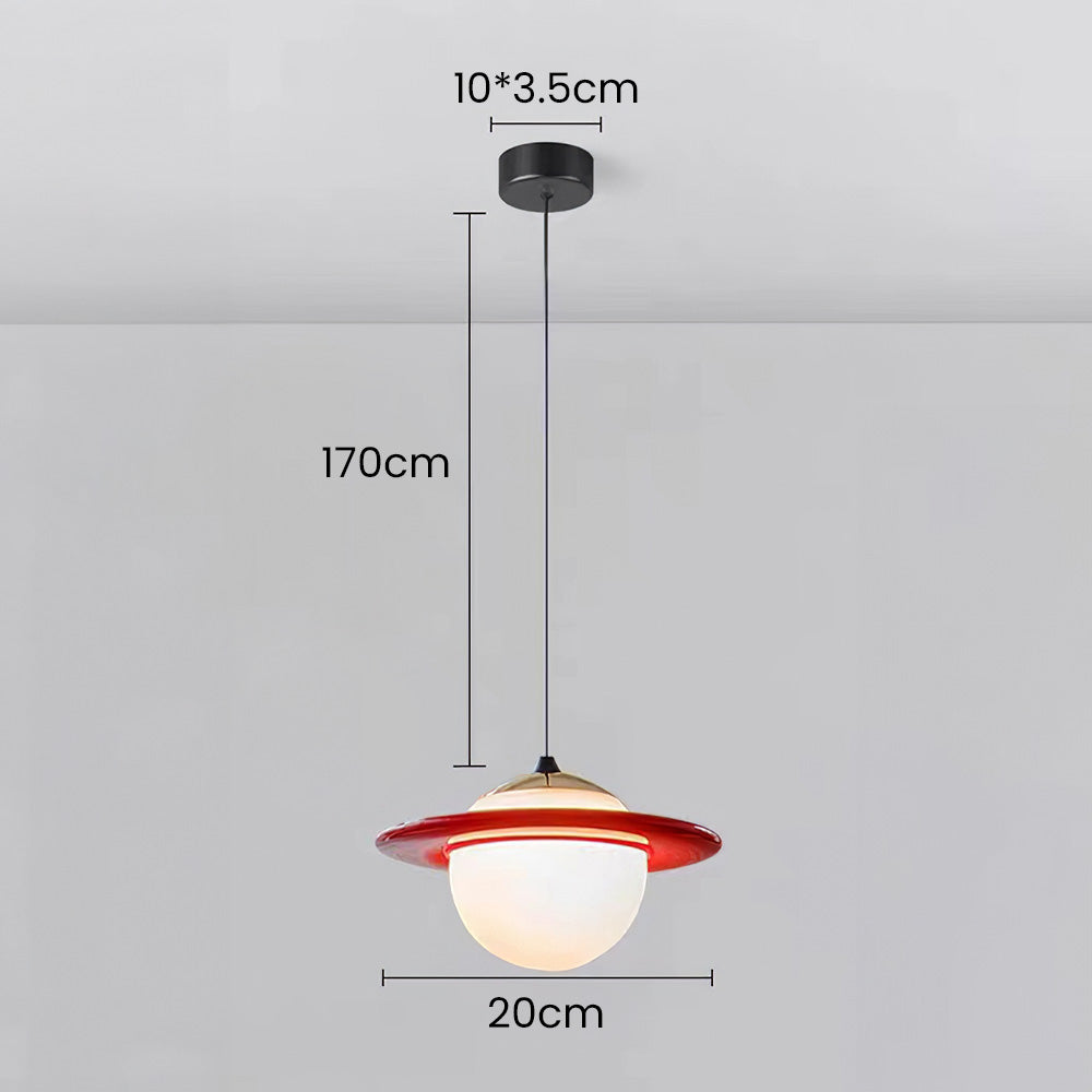 Colorful Small Planet Glass Pendant Light -Homdiy
