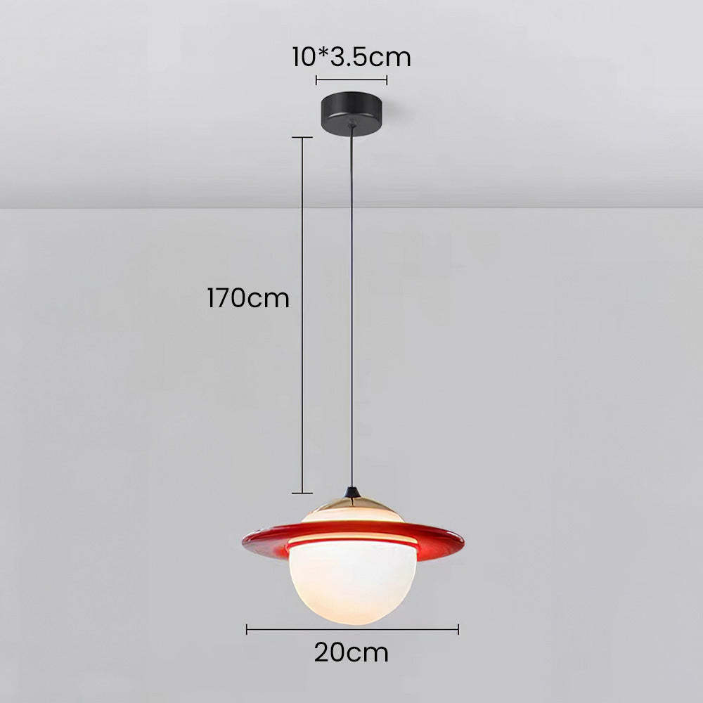 Colorful Small Planet Glass Pendant Light -Homdiy