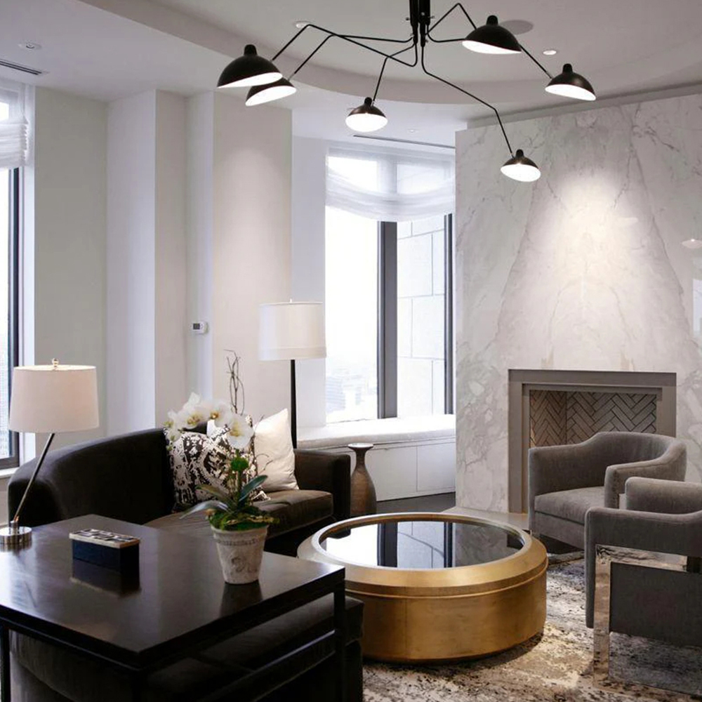 Contemporary Décor Art Iron Flush Mount Ceiling Light Chandelier