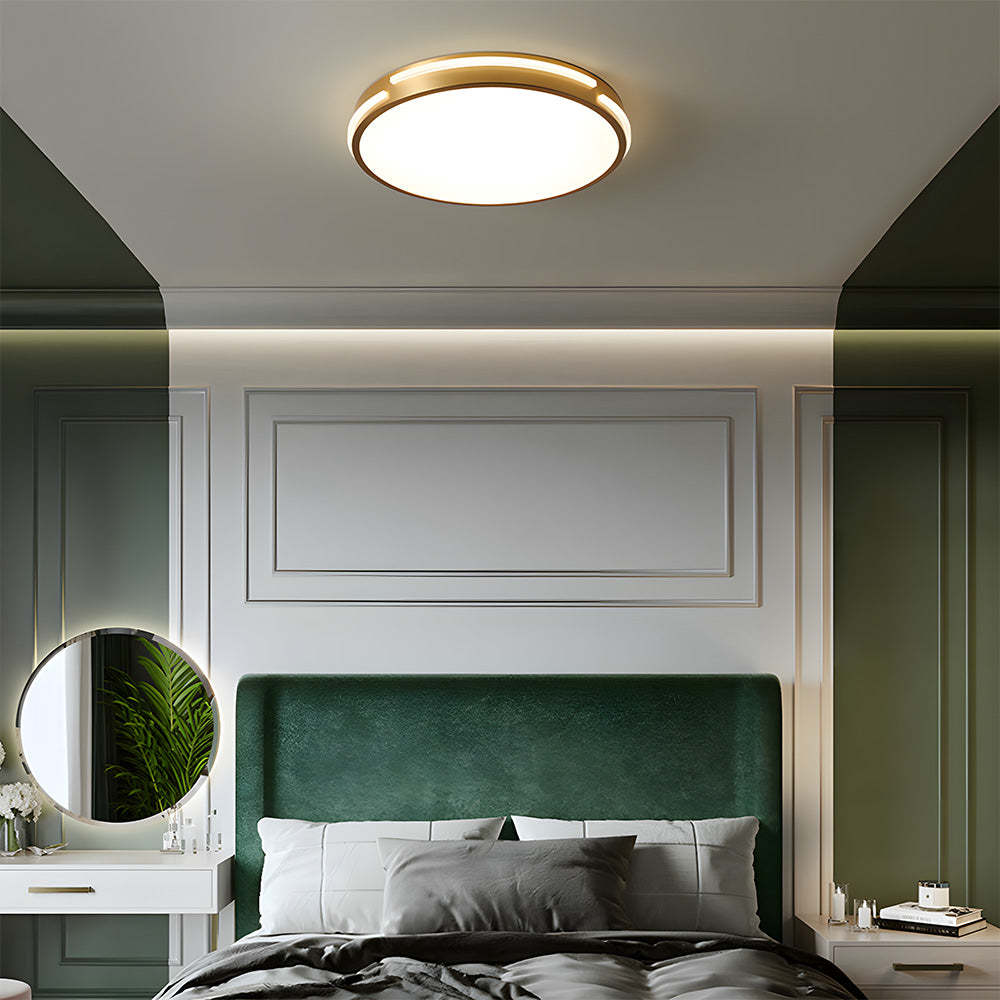 Led ceiling light for living room-elegant, gold copper | Lampsmodern US