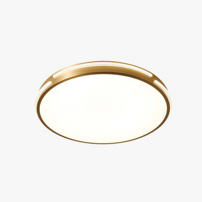 Sophisticated Copper Gold Round LED Ceiling Light for Living Room