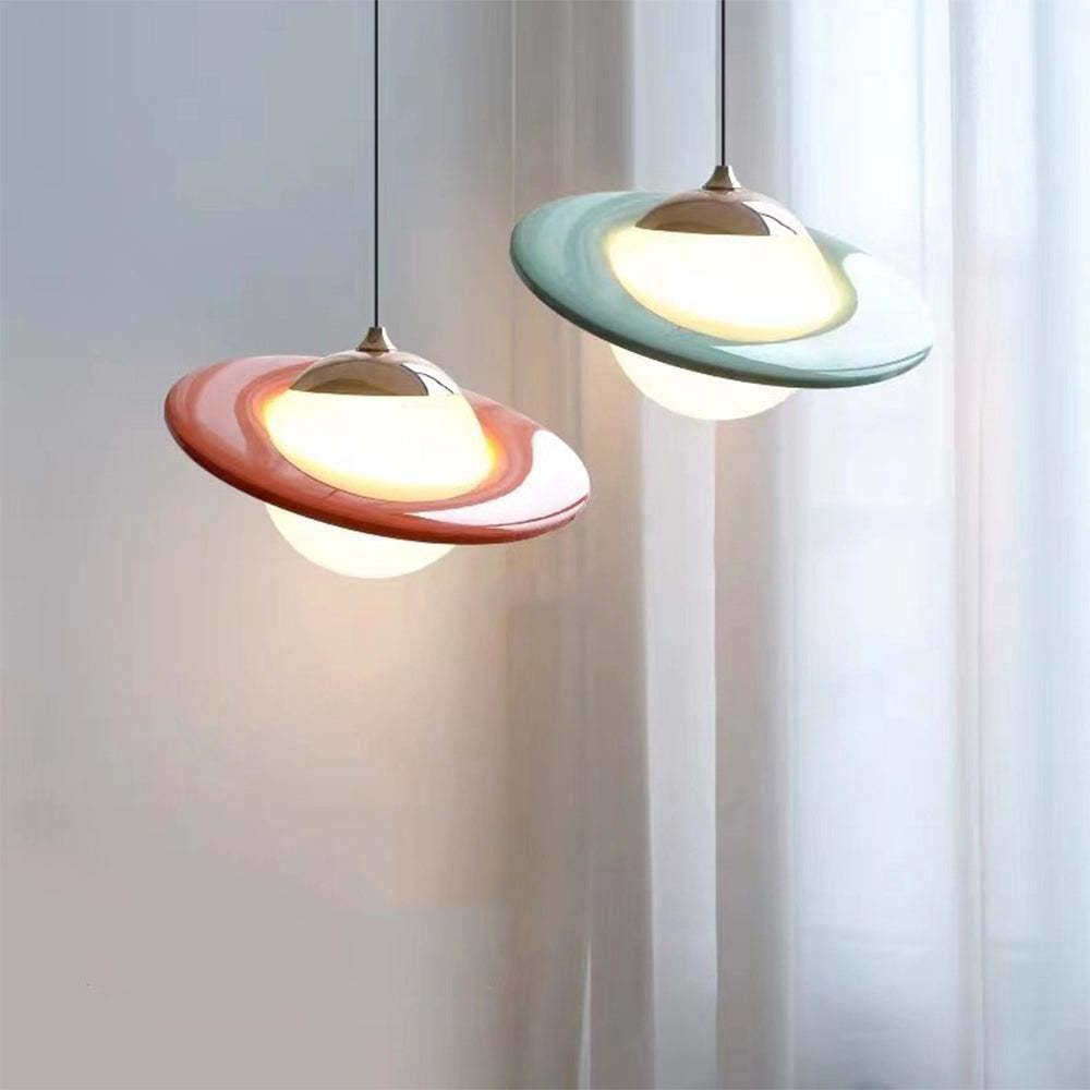 Colorful Small Planet Glass Pendant Light -Homdiy
