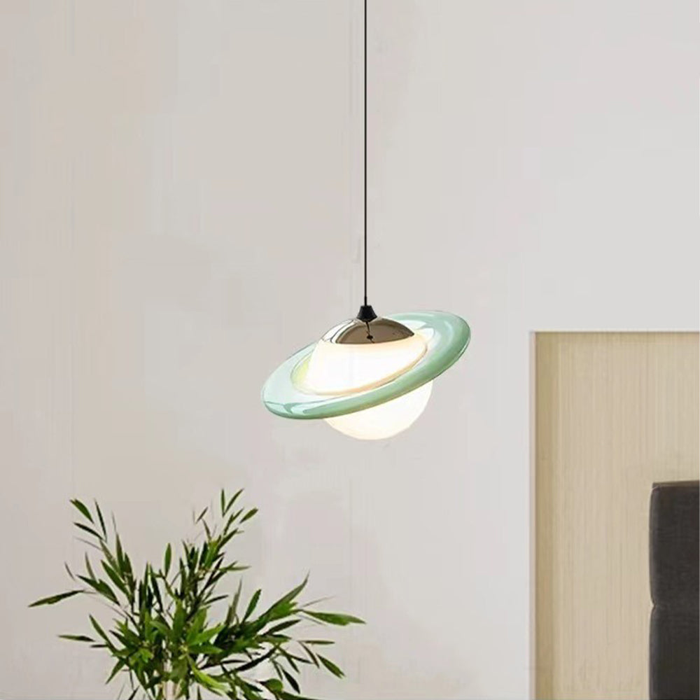 Colorful Small Planet Glass Pendant Light -Homdiy