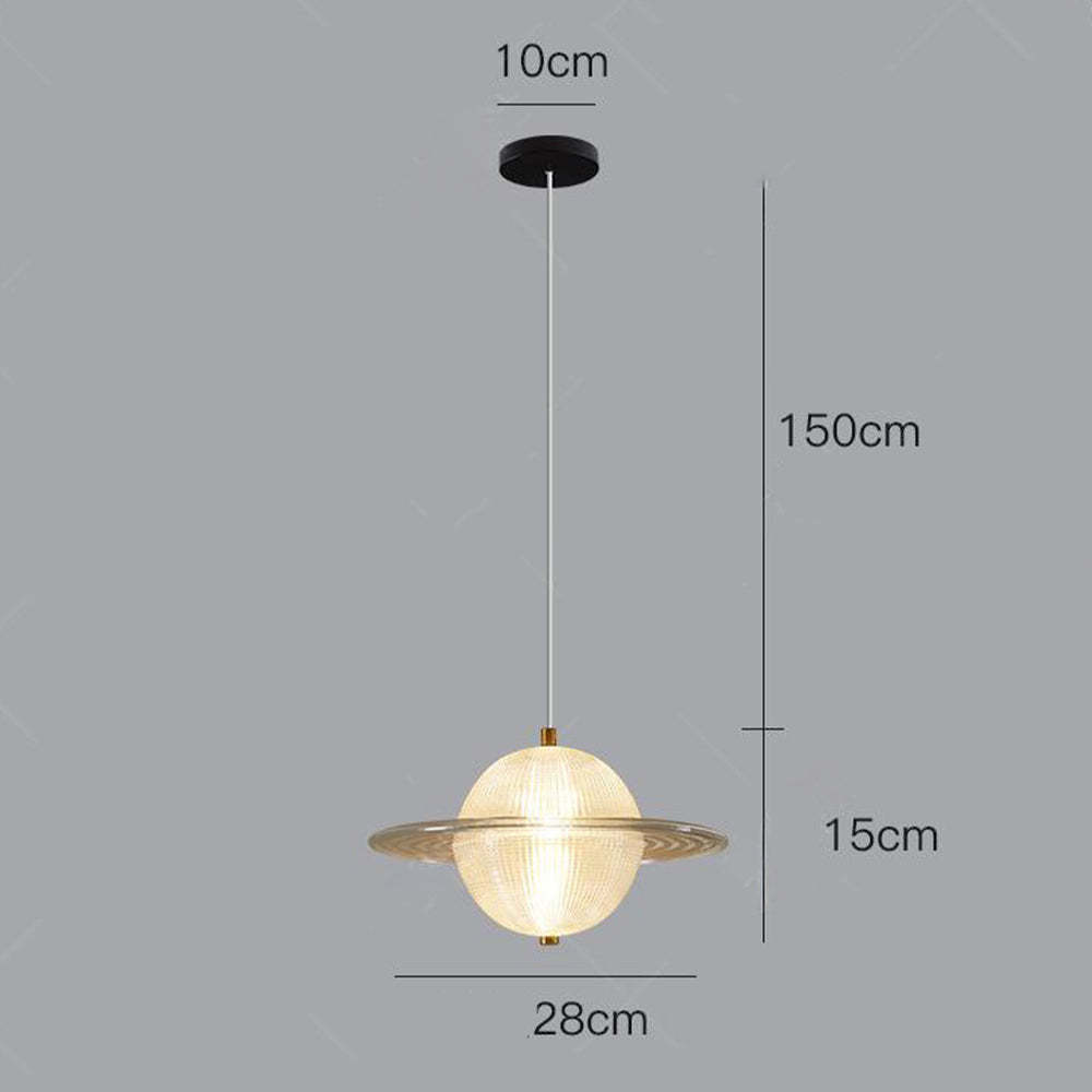 Vintage Glass Planet Pendant Light -Homdiy
