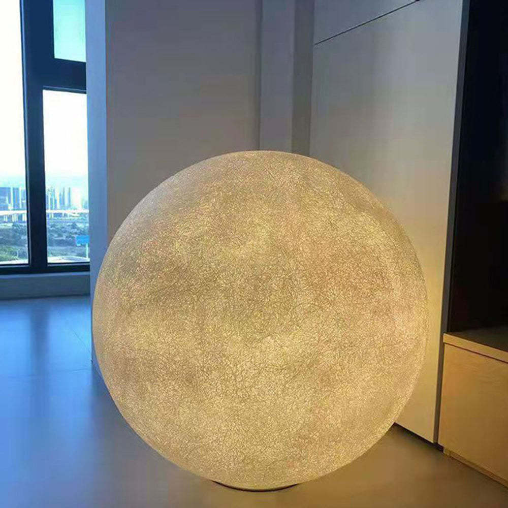 Simple White Moon Pendant Light Ball Floor Lamp -Homdiy