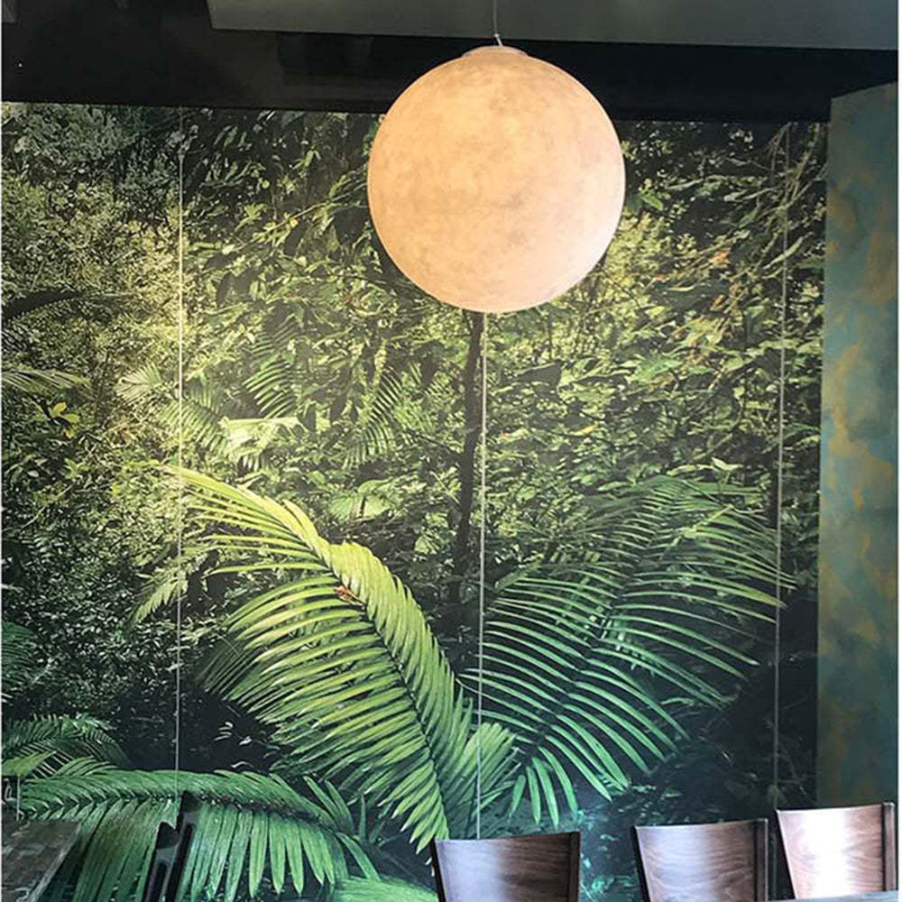 Simple White Moon Pendant Light Ball Floor Lamp -Homdiy