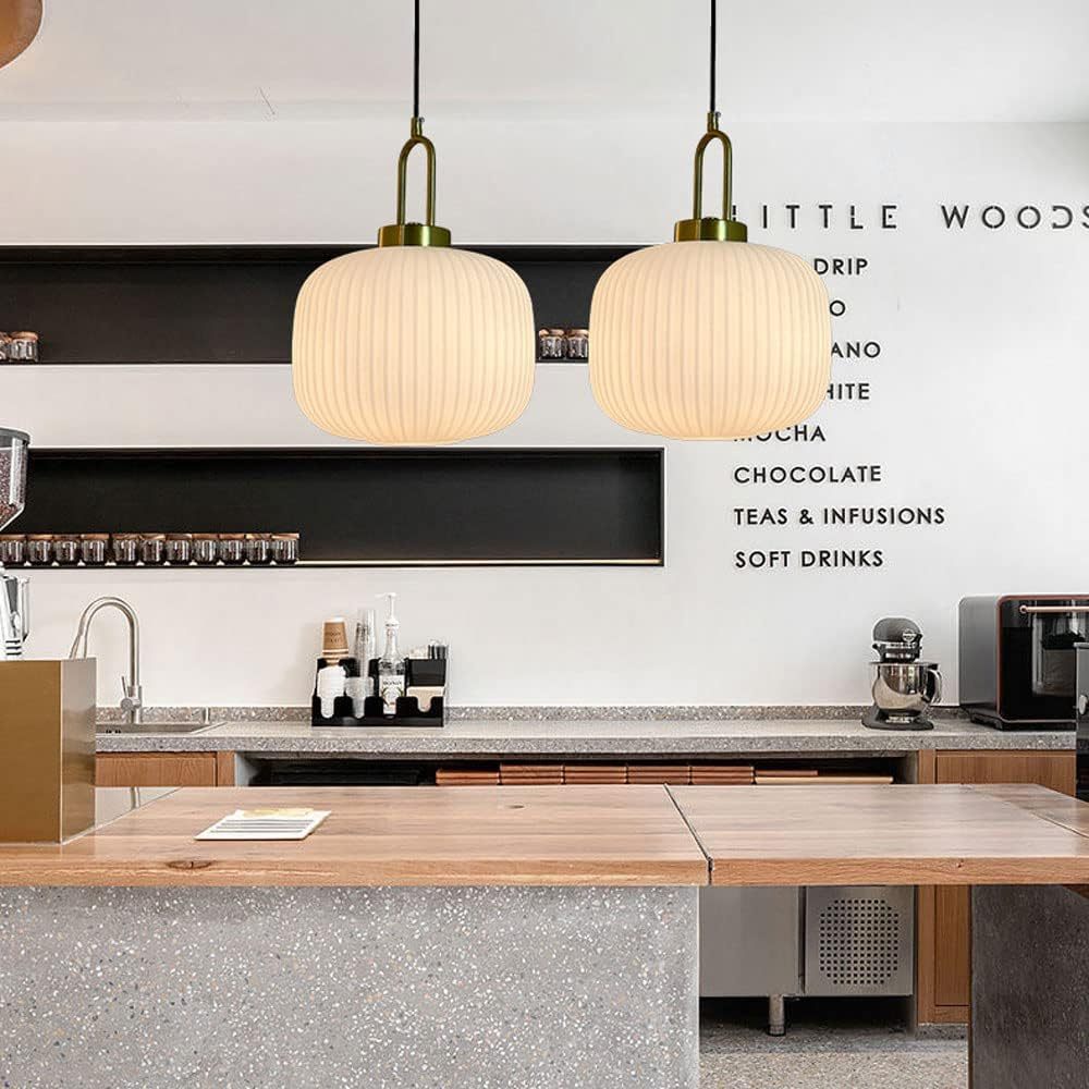 Creative Pumpkin Shape Clear Glass Shade Pendant Light -Homdiy