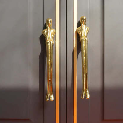 Gold Brass European Thinker Cabinet Pulls And Knobs -Homdiy