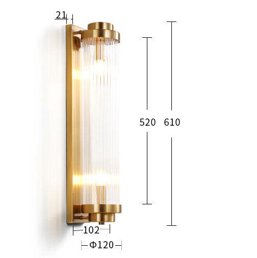 Modern Gold Pillar Wall Lamp -Homdiy