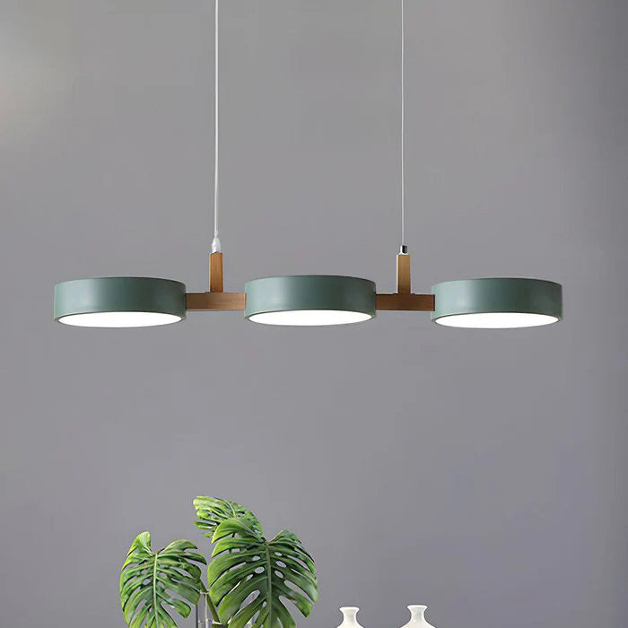 Contemporary Metal Cylinder Multi Light Nordic Pendant Light