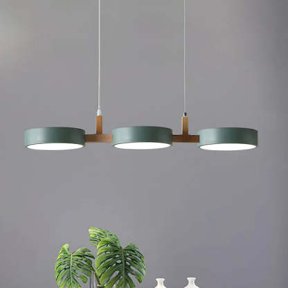 Contemporary Metal Cylinder Multi Light Nordic Pendant Light