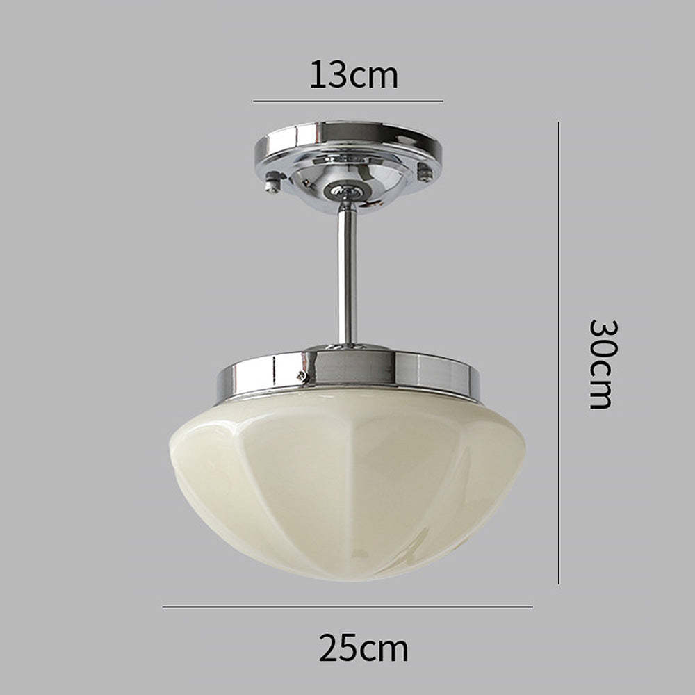 Contemporary Milky Simple Hallway Ceiling Light -Homdiy