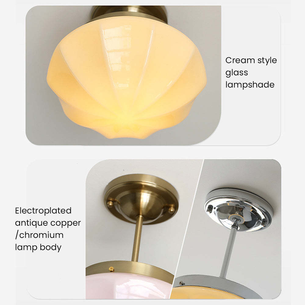 Contemporary Milky Simple Hallway Ceiling Light -Homdiy