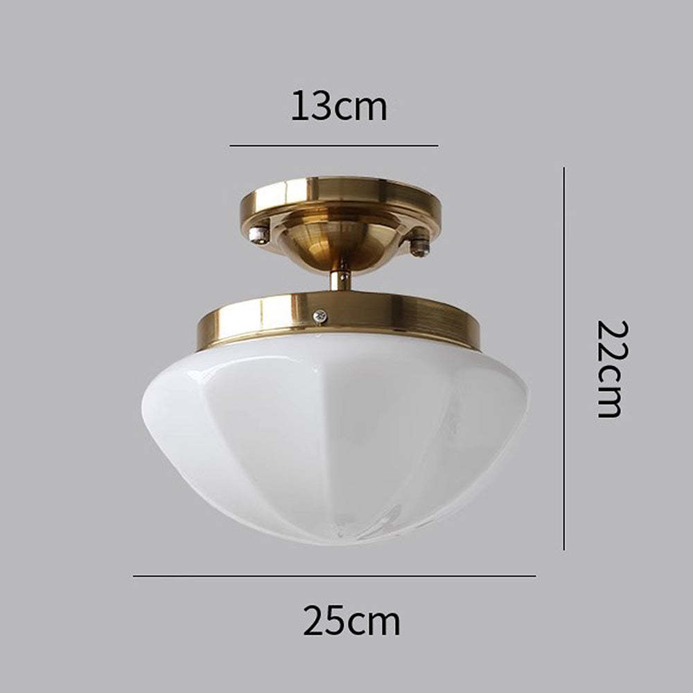 Contemporary Milky Simple Hallway Ceiling Light -Homdiy