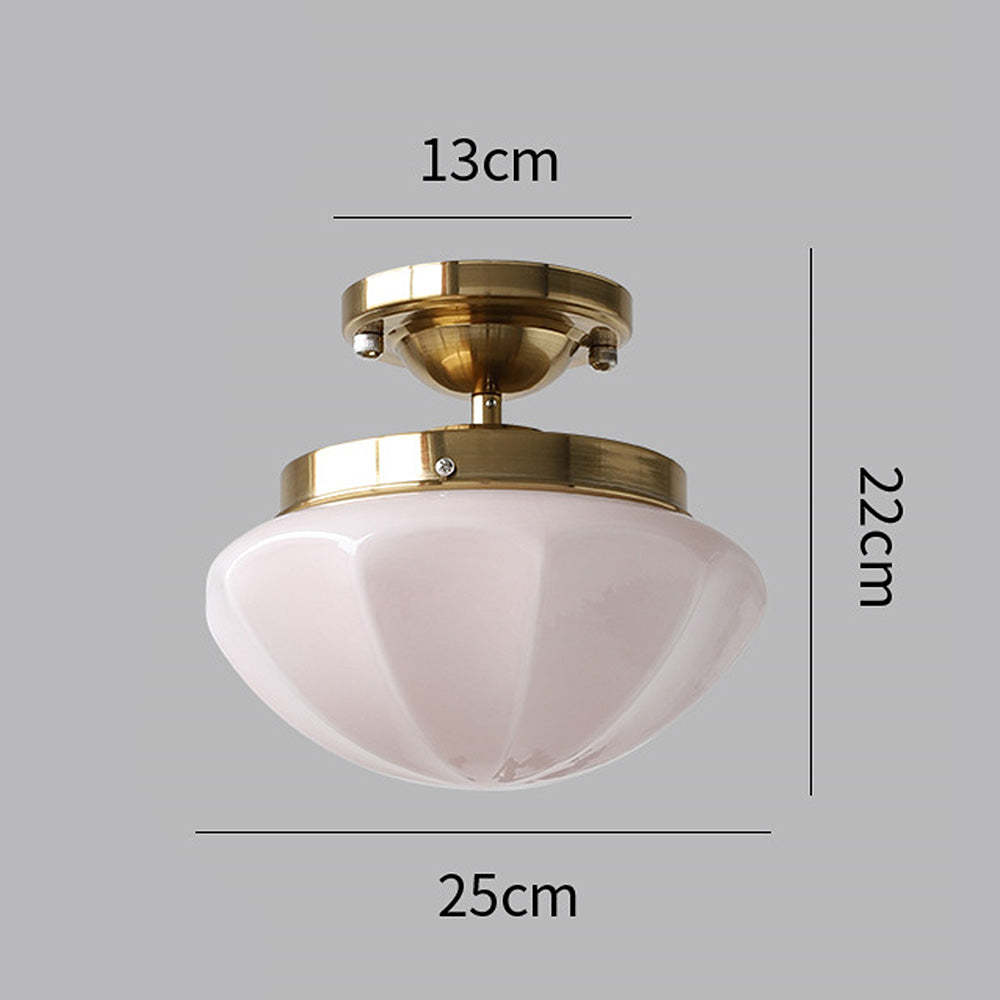Contemporary Milky Simple Hallway Ceiling Light -Homdiy
