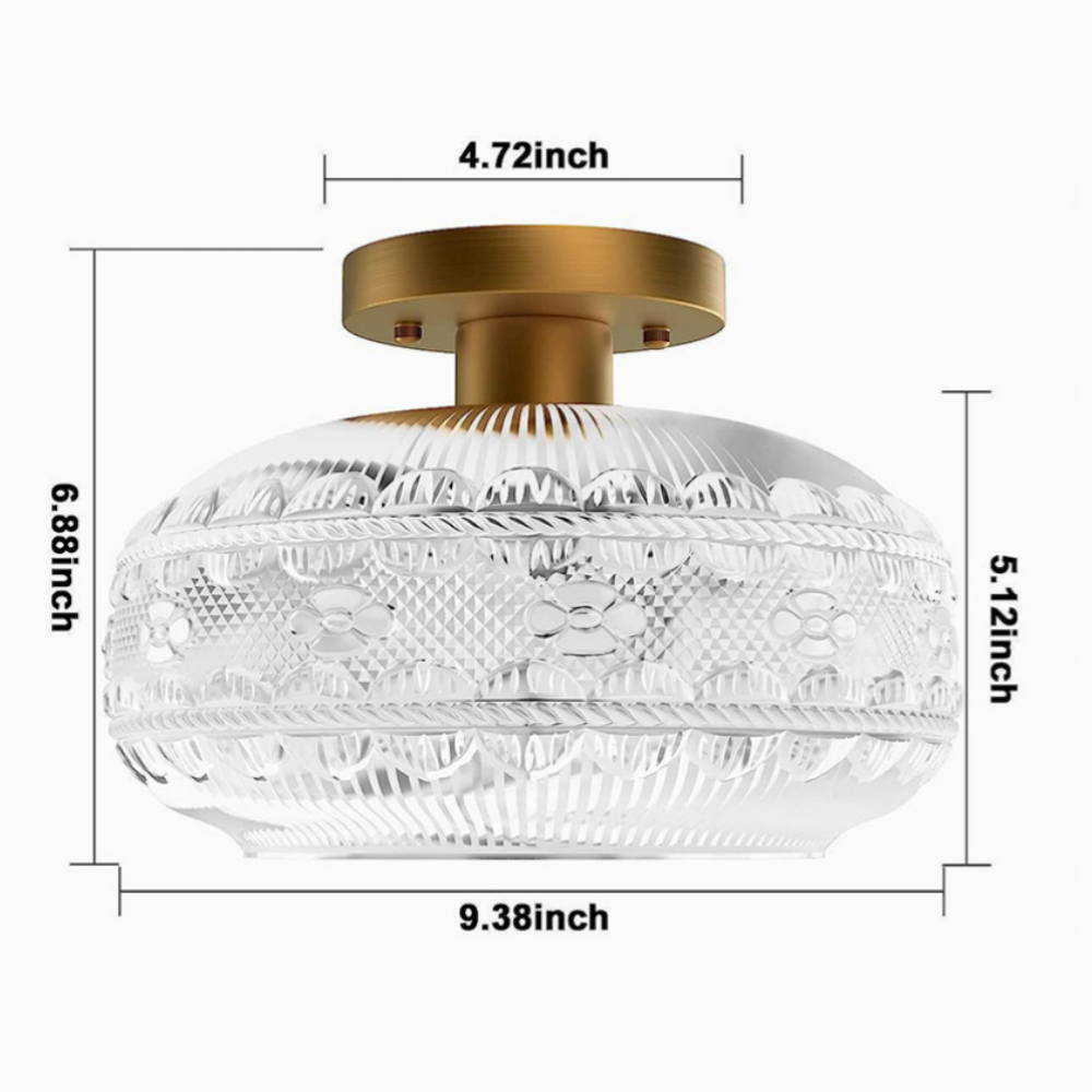 Retro Clear Luxury Ceiling Hallway Light -Homdiy