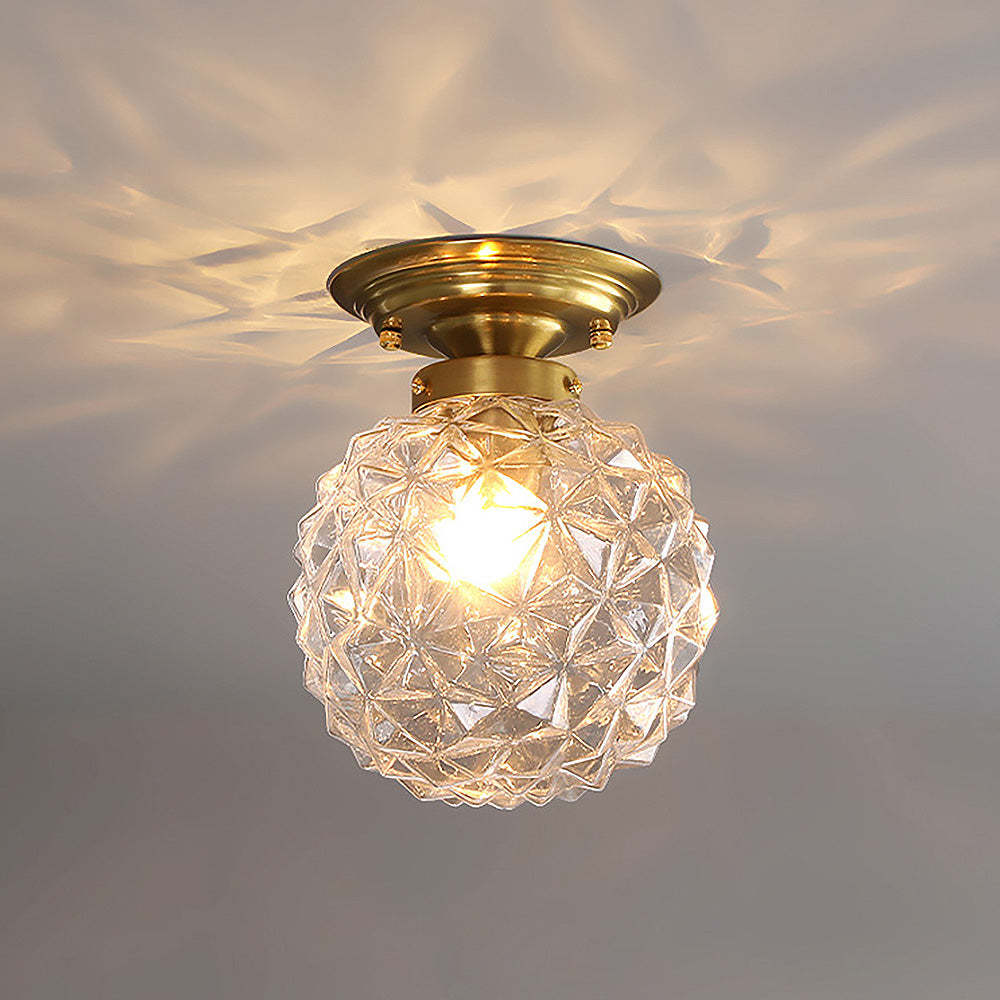 Vintage Fancy Clear Glass Hallway Ceiling Light -Homdiy