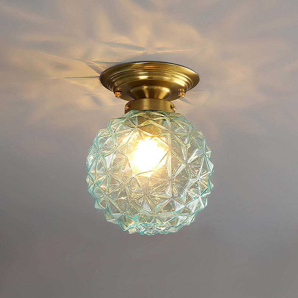 Vintage Fancy Clear Glass Hallway Ceiling Light -Homdiy